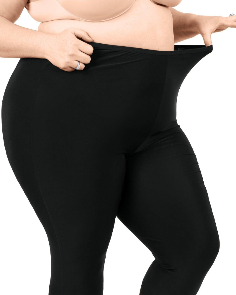 Front of a model wearing a size L Lucy Long Underwear Legging in Pink by Undersummers. | dia_product_style_image_id:243533